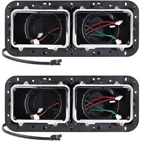 Headlight Housing Base with Wire Harness Compatible with Kenworth T400 T600 T800 W900 K100 C500 Peterbilt 378 379 Western Star 4900 Freightliner FLD Classic XL Driver and Passenger Side