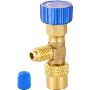 R12 R22 صمام شحن المبرد ، صمام كرة التحكم في تدفق السلامة ، تركيبات HVAC منخفضة الخسارة من أجل R12 R22 AC ، أداة مكيف الهواء المنقسمة المصغرة (1/4 '' ذكر x 1/4 '") أنثى) in Kuwait