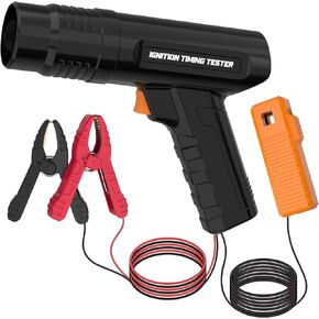 Timing Light Automotive 12V - Strong Flash Ignition Timing Gun with Sliding Sensor Clip & 10FT Test Lead,Reverse Polarity & Overload Protection for 2&4 Stroke Petrol Engine Car Motorcycle Marine