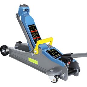Floor Jack with Lifting Range:3.15-18.31",3 Ton Capacity with Durable Carbon and Steel,Low-Profile Floor Jack with Dual Pistons Quick Lift Pump,for Utility Vehicle,Blue and Gray
