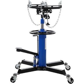 Hydraulic Transmission Jack 1100 LBS Capacity 33.8"-72.8" Lifting Height 2 Stage Hydraulic Telescoping Jack, Trans Jack Stand Heavy Duty with Foot Pedal and 360° Swivel Wheel, Blue in Saudi Arabia