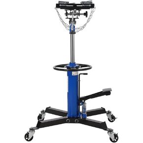 Hydraulic Transmission Jack 1100 LBS Capacity 33.8"-72.8" Lifting Height 2 Stage Hydraulic Telescoping Jack, Trans Jack Stand Heavy Duty with Foot Pedal and 360° Swivel Wheel, Blue in Kuwait