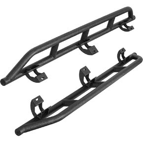 Hooke Road 4-Door JL Tube Rock Slider Rails Rocker Guard for 2018-2025 Jeep Wrangler JL Unlimited, Tubular Door Armor Nerf Bar Running Boards