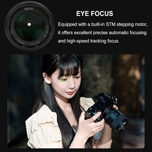 Meike 55mm f1.4 f/1.4 E-Mount STM APS-C Auto Focus Portrait Lens for Sony E-Mount Cameras A5000 A5100 A6000 A6100 A6300 A6400 A6500 A6600 NEX 3 3N NEX 5R NEX 6 7 in Saudi Arabia