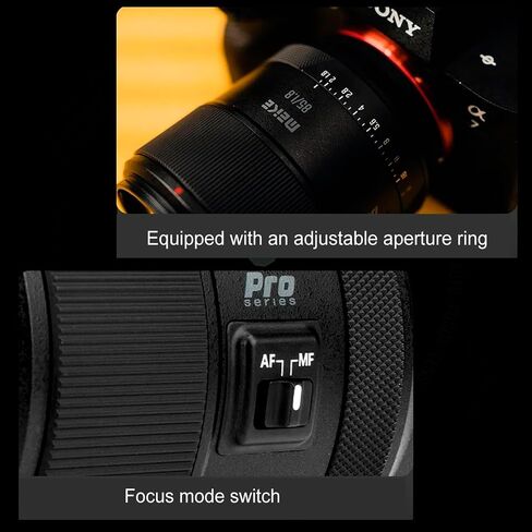 Meike 55mm f1.4 f/1.4 E-Mount STM APS-C Auto Focus Portrait Lens for Sony E-Mount Cameras A5000 A5100 A6000 A6100 A6300 A6400 A6500 A6600 NEX 3 3N NEX 5R NEX 6 7 in Saudi Arabia