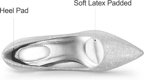 mysoft Women's Pumps 2inch Kitten Heel Pointed Toe Low Heel Dress Shoes White Patent in Kuwait