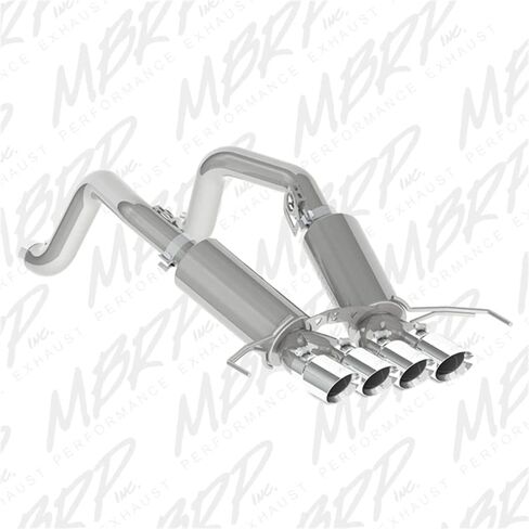 MBRP S7030BLK أسود 3 "نظام خلفي محور كاتم الصوت المزدوج مع رباعي 4" نصائح جدار مزدوجة in Kuwait