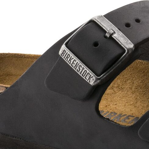 Birkenstock Men's Arizona Oiled Leather Sandals, Black, 8 US in Saudi Arabia