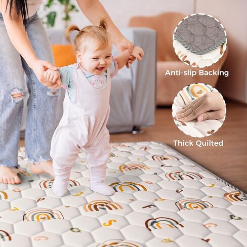 Car Portable Baby Play Mat 50x50 Playpen Mat Non-Slip Cushioned Baby Crawling Mat Waterproof Baby Floor Mat Activity Playmats for Babies Toddler Play & Tummy Time(50x50, Car) in Saudi Arabia