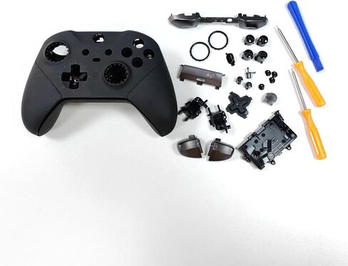 Hzxkqmil Full Shell Case Kit Replacement for Xbox Elite Series 2 Controller | Front Housing Cover Bottom Shell Middle Frame LBRB LTRT Bumper Buttons Accessories for Xbox Elite Series 2 Core, Black in Saudi Arabia