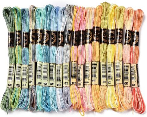 18 Skeins 157.5 Yards Variegated Embroidery Floss for Jewelry DIY in Saudi Arabia