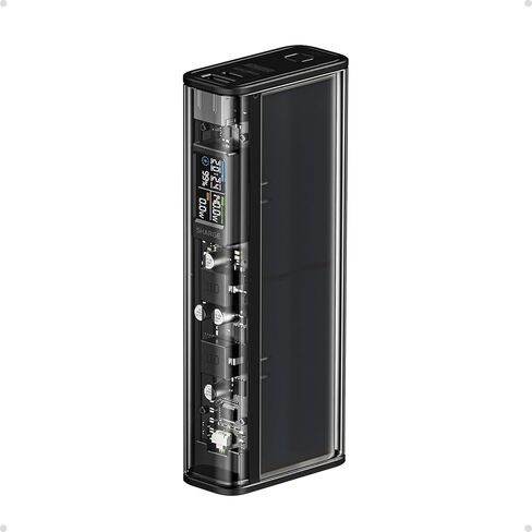 SHARGEEK 140 Power Bank, 140W Output 20000mAh Portable Charger, Transparent Power Bank with Screen Display, USB C& USB A Port Laptop Power Bank for iPhone 15/14/13 Series Samsung MacBook Steam Deck in Kuwait