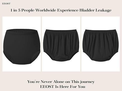 Adult Diaper Cover for Incontinence Noiseless Leak-Protection Underwear Plastic Pants Alternatives -Waterproof,Durable, Lightweight (Gray, Medium) in Saudi Arabia