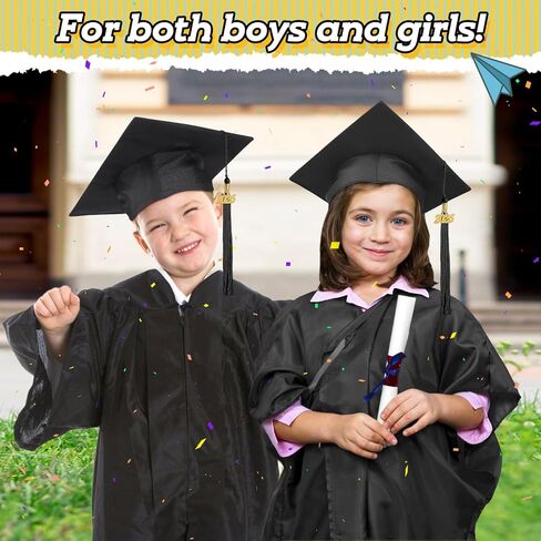 Bigmeta 12 قطعة 2024 قبعات التخرج لمرحلة ما قبل المدرسة - قبعة التخرج للأطفال قابلة للتعديل للأولاد والبنات in Kuwait