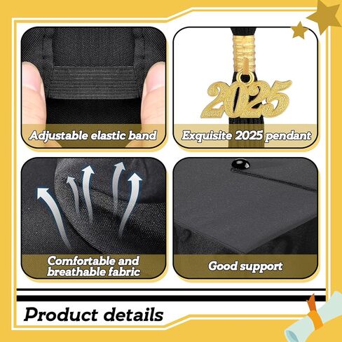 Bigmeta 12 قطعة 2024 قبعات التخرج لمرحلة ما قبل المدرسة - قبعة التخرج للأطفال قابلة للتعديل للأولاد والبنات in Kuwait