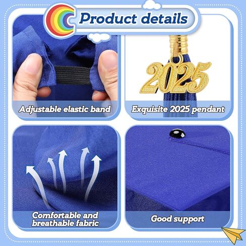 Bigmeta 12 Pcs 2024 Preschool Kindergarten Graduation Caps - Adjustable Child Kids Grad Cap for Boys or Girls in Saudi Arabia