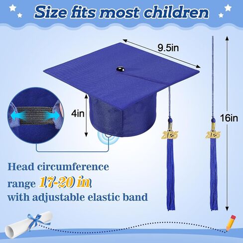 Bigmeta 12 Pcs 2024 Preschool Kindergarten Graduation Caps - Adjustable Child Kids Grad Cap for Boys or Girls in Saudi Arabia