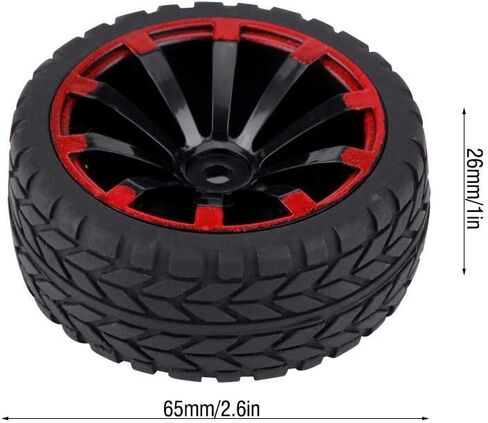 4pcs RC Tires, Off-Road Vehicle Wheel Rims RC Crawler Tyre Rubber Tire Wheels for RC 1:10 Car Part(10 Holes) Model Car Accessories Brushless Motor and Esc Brushless Motor and Esc in Saudi Arabia