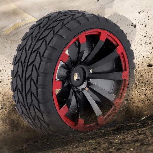 4pcs RC Tires, Off-Road Vehicle Wheel Rims RC Crawler Tyre Rubber Tire Wheels for RC 1:10 Car Part(10 Holes) Model Car Accessories Brushless Motor and Esc Brushless Motor and Esc in Saudi Arabia