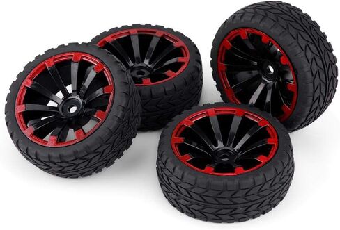 4pcs RC Tires, Off-Road Vehicle Wheel Rims RC Crawler Tyre Rubber Tire Wheels for RC 1:10 Car Part(10 Holes) Model Car Accessories Brushless Motor and Esc Brushless Motor and Esc in Saudi Arabia