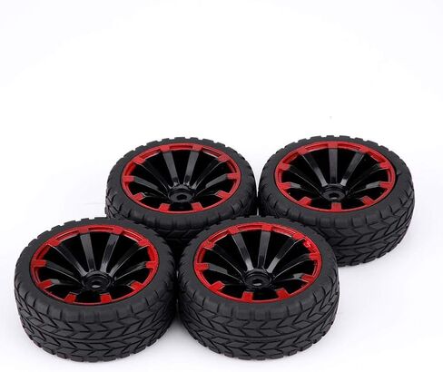 4pcs RC Tires, Off-Road Vehicle Wheel Rims RC Crawler Tyre Rubber Tire Wheels for RC 1:10 Car Part(10 Holes) Model Car Accessories Brushless Motor and Esc Brushless Motor and Esc in Saudi Arabia