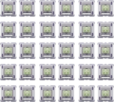 مجموعة المفاتيح الميكانيكية EPOMAKER Jade Blossom للوحة المفاتيح الميكانيكية، 30 قطعة مفاتيح خطية 43gf، جذع LY ومبيت POM كامل، مشحم مسبقًا، مفتاح 5 دبابيس in Kuwait