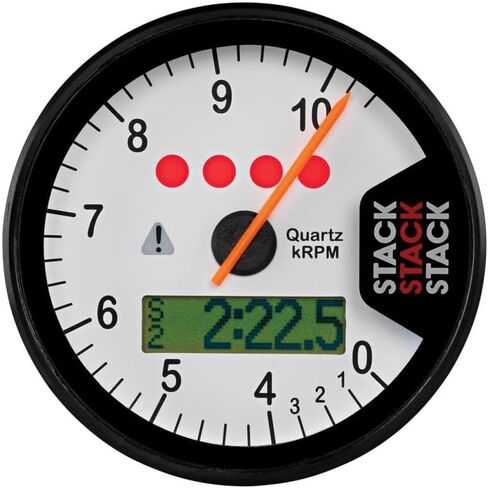 Stack ST700SR-04105W Street Race White 0-4-10.5K RPM DASH NOTEMOLED مع مستشعر السرعة in Kuwait