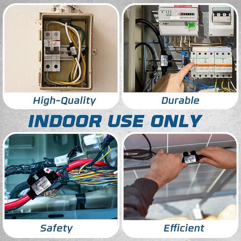 OhLectric Black Insulated Electrical In-Line Splice Connector, Aluminum Wire Connectors - Rugged Di-Electric Rubber/Vinyl Coating - 1/0-14 Wire Range, 3/16 Allen Hex - Rated up to 600 Volts - OL-38493 in Kuwait