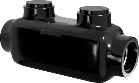 OhLectric Black Insulated Electrical In-Line Splice Connector, Aluminum Wire Connectors - Rugged Di-Electric Rubber/Vinyl Coating - 1/0-14 Wire Range, 3/16 Allen Hex - Rated up to 600 Volts - OL-38493 in Kuwait