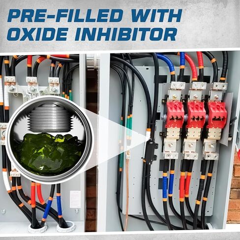 OhLectric Black Insulated Electrical In-Line Splice Connector, Aluminum Wire Connectors - Rugged Di-Electric Rubber/Vinyl Coating - 1/0-14 Wire Range, 3/16 Allen Hex - Rated up to 600 Volts - OL-38493 in Kuwait