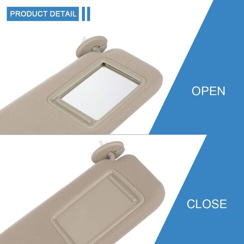 ECCPP Gray Sun Visor Left Driver Side fit For Toyota 4Runner 2004 2005 2006 2007 2008 Automobile Windshield Visor without Sunroof Vanity Light in Kuwait