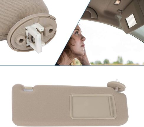 ECCPP Gray Sun Visor Left Driver Side fit For Toyota 4Runner 2004 2005 2006 2007 2008 Automobile Windshield Visor without Sunroof Vanity Light in Kuwait