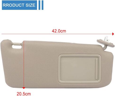 ECCPP Gray Sun Visor Left Driver Side fit For Toyota 4Runner 2004 2005 2006 2007 2008 Automobile Windshield Visor without Sunroof Vanity Light in Kuwait