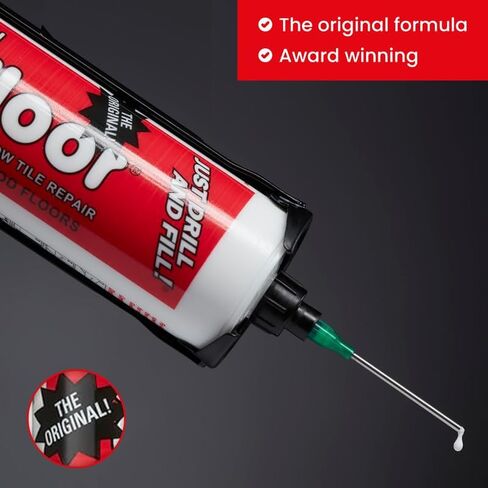 The Original Fix-A-Floor Loose Tile Repair Adhesive with Micro Syringe Injector - Tile, Porcelain, Ceramic, Marble, Stone & Wood Floor Repair Adhesive - Pack of 2 in Saudi Arabia