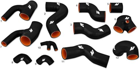 Mishimoto Mmhose-S4-97TBK Silicone Turbo Hose Kit Fits Audi S4 1997-2002 Black in Kuwait