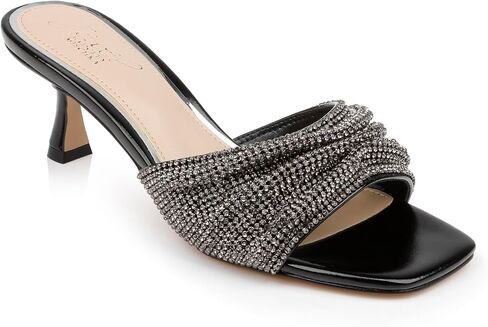 Jewel Badgley Mischka Humor Crystal Mules with Kitten Heel in Saudi Arabia