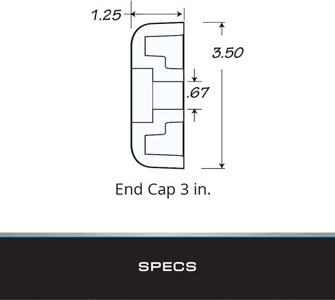 Tie Down Engineering 86198 Hull Saver Cap End 5/8"" X3-1/2 Amber, Yellow, Standard in Kuwait