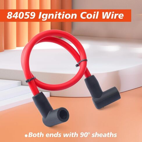 84059 Red 18" 8.5mm 90° Boots Ignition Coil Wire Compatible with an HEI Style Terminal Replacement for Blaster 2 and Blaster 3 in Saudi Arabia