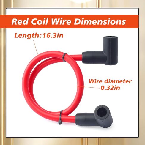 84059 Red 18" 8.5mm 90° Boots Ignition Coil Wire Compatible with an HEI Style Terminal Replacement for Blaster 2 and Blaster 3 in Saudi Arabia