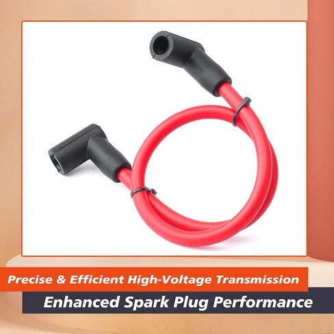 84059 Red 18" 8.5mm 90° Boots Ignition Coil Wire Compatible with an HEI Style Terminal Replacement for Blaster 2 and Blaster 3 in Saudi Arabia