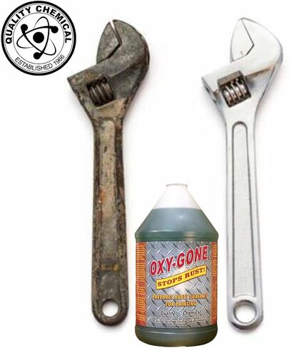 Quality Chemical Oxy-Gone Rust Remover and Metal Treatment - Rust Reformer, Rust Remover, Metal Rust Remover, Rust Neutralizer for Metal, Rust Converter, Remover, Rust Remover - 128 oz (COMBO) in Saudi Arabia