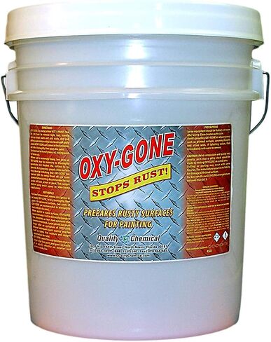 Quality Chemical Oxy-Gone Rust Remover and Metal Treatment - Rust Reformer, Rust Remover, Metal Rust Remover, Rust Neutralizer for Metal, Rust Converter, Remover, Rust Remover - 128 oz (COMBO) in Saudi Arabia