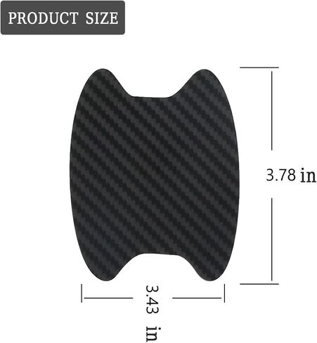 ملصق 4pcs ، واقي كوب سيارة ألياف الكربون المضاد للخلع ، ومواقف الباب غير المسببة للعلامات ، ومقبض ، Universal لمعظم مقابض السيارات (Black/4pcs) in Kuwait