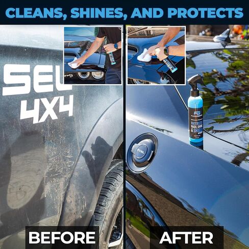 FlowGenix ™ Waterless Car Wash Spray - Grand Finale - Cleficlecle Cleaner و Car Wax Pray Polish (8 OZ) - طلاء سيراميك - مدفوع. 2 مناشف الألياف الدقيقة - رذاذ تفاصيل سريعة لجعل سيارتك يلمع in Saudi Arabia