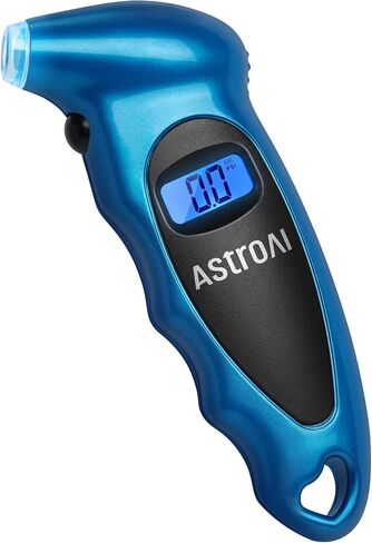 AstroAI Tire Pressure Gauge Digital 0-150PSI (Accurate in 0.1 Increments), 4 Settings Stocking Stuffers for Car Truck Bicycle with Backlight LCD and Presta Valve Adaptor, Sliver in Kuwait