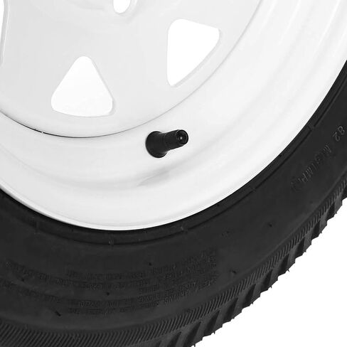 إطارات المقطورة على الحافة 4.80-12 480-12 4.80 × 12 نطاق الحمل C ， 5 Lug 12 in.wheel White-5 on 4.5 "， مجموعة من 2 in Saudi Arabia