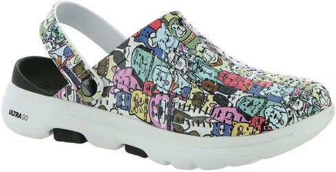 قبقاب نسائي من Skechers، أسود، 6 عرض in Saudi Arabia