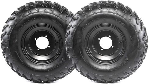 Set of 2 YC Yier 6" Go Kart Tires 4.10-6 Tire Go Kart ATV Wheel Tire with Rim Tubeless 3 Stud Wheels for DIY Part ATV Quad Buggy Go Cart 4 Wheelers Dune Buggy Dolly Cart Scooter in Kuwait