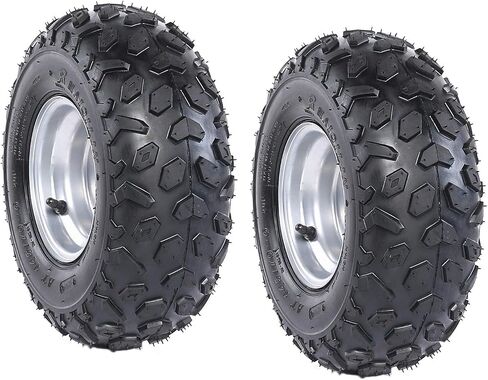 Set of 2 YC Yier 6" Go Kart Tires 4.10-6 Tire Go Kart ATV Wheel Tire with Rim Tubeless 3 Stud Wheels for DIY Part ATV Quad Buggy Go Cart 4 Wheelers Dune Buggy Dolly Cart Scooter in Kuwait