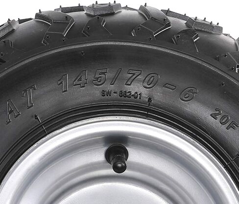 Set of 2 YC Yier 6" Go Kart Tires 4.10-6 Tire Go Kart ATV Wheel Tire with Rim Tubeless 3 Stud Wheels for DIY Part ATV Quad Buggy Go Cart 4 Wheelers Dune Buggy Dolly Cart Scooter in Kuwait
